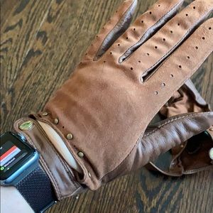 Lauren Ralph Lauren leather/suede studded gloves